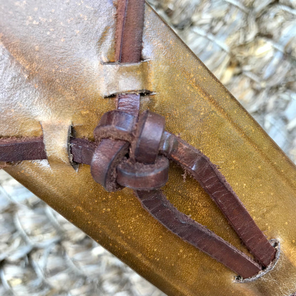 High Medieval X-tied or buckled sword scabbard