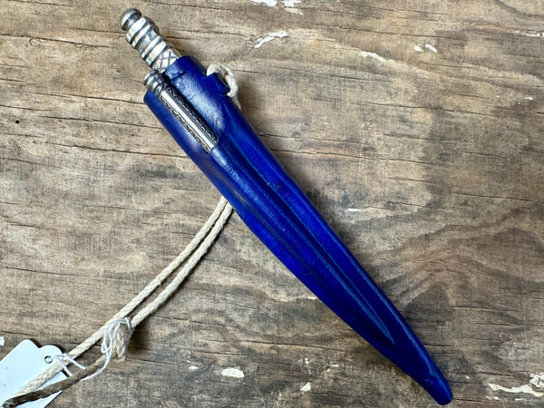 16thC Steel Eating Set in blue