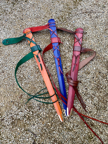 High Medieval X-tied or buckled sword scabbard