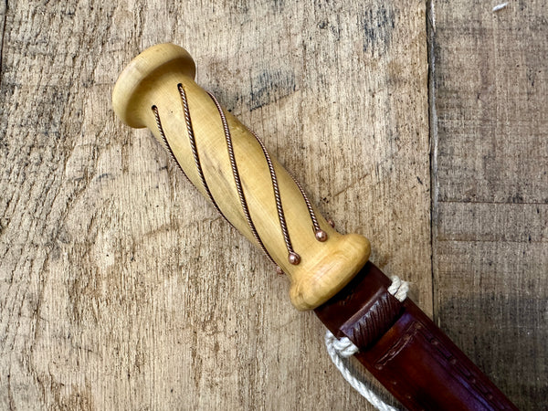 15thC wood and copper rondel