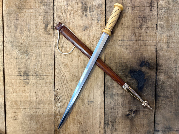 15thC wood and copper rondel