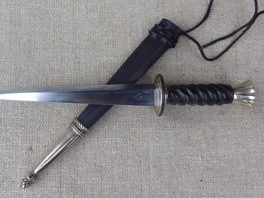 english rondel dagger medieval 14thC hollow ground bronze