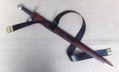buckled scabbard albion sword medieval integrated norman 