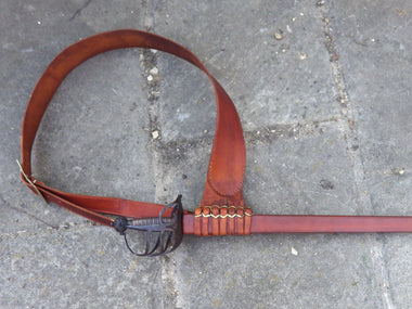 hanger English civil war 17thC scabbard wood cored 