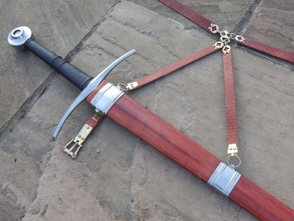 medieval scabbard wood hangers chape locket albion sword