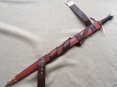 medieval integrated sword scabbard reenactment albion