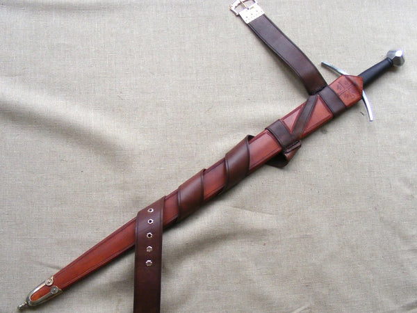 medieval integrated sword scabbard reenactment albion
