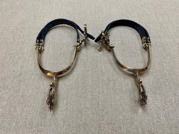 Rowel spurs bronze leather 