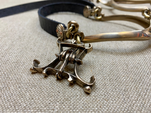 Rowel spurs bronze leather 